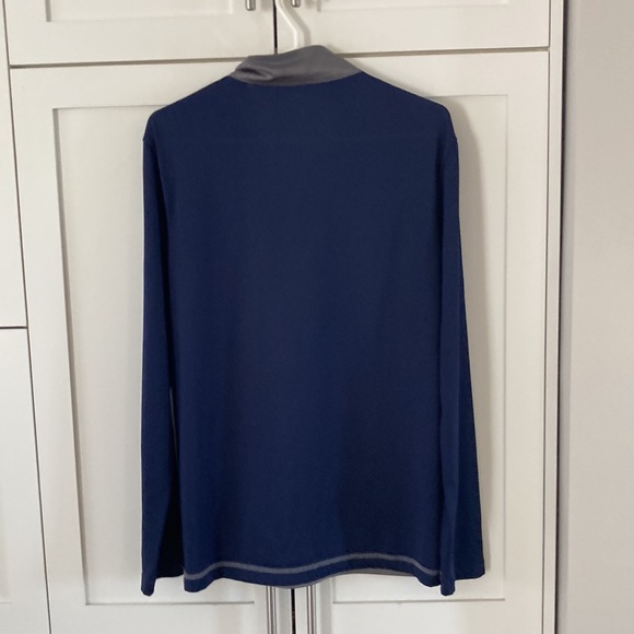 NFL Team Apparel Quarter Zip Lightweight Sweater- New England Patriots - Picture 6 of 6